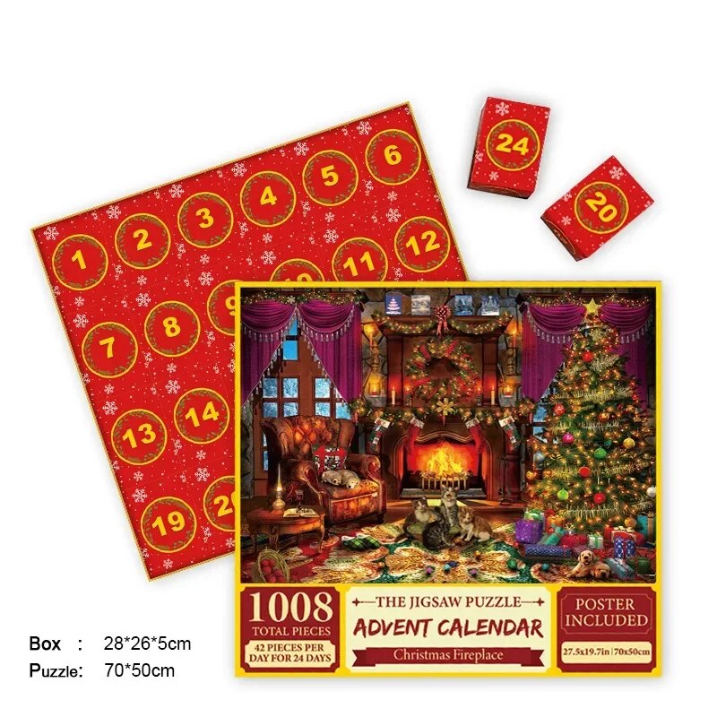 GlamFest Puzzle Advent Calendar | 2024 Edition with 24 Surprises for Holiday Cheer