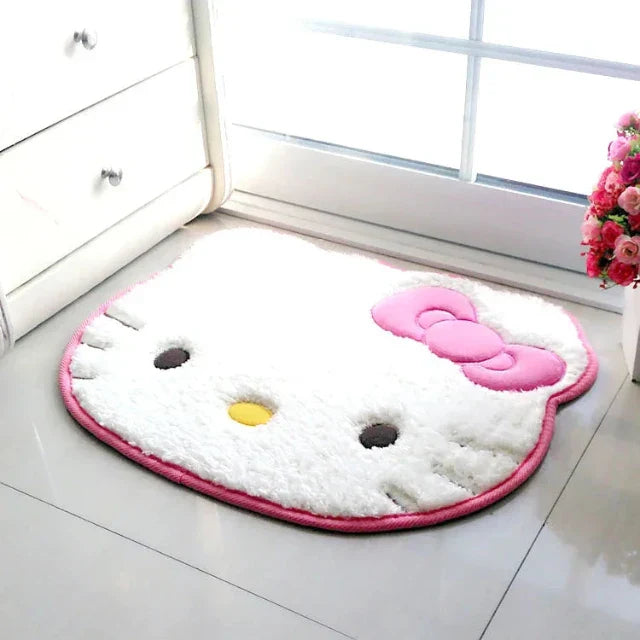 SoftKit Hello Kitty Floor Mat | Luxurious Anti-Slip Rug for Home and Car