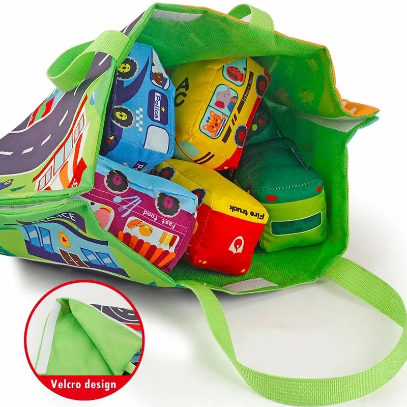 Soft Traffic Friends - Toy Set with Foldable Play Mat