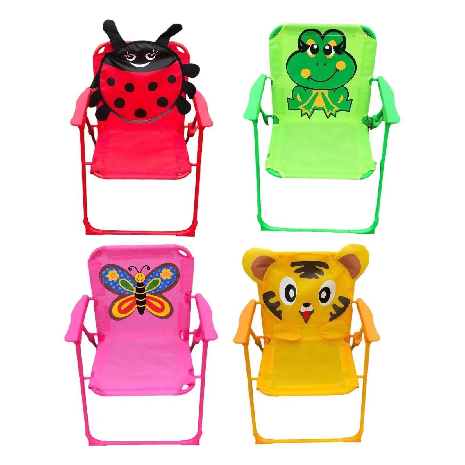 Foldable Children's Chair with Animal Print - Lightweight and Ideal for Outdoor Activities
