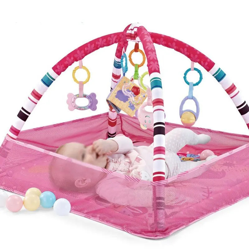 Baby Play Mat with Fitness Frame – Educational & Soft Canvas – CE Certified – Activity Mat for Newborns & Toddlers