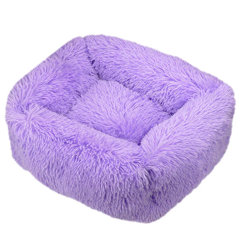 FurHaven Deluxe Dog Lounger | Long plush, washable pet bed for dogs and cats