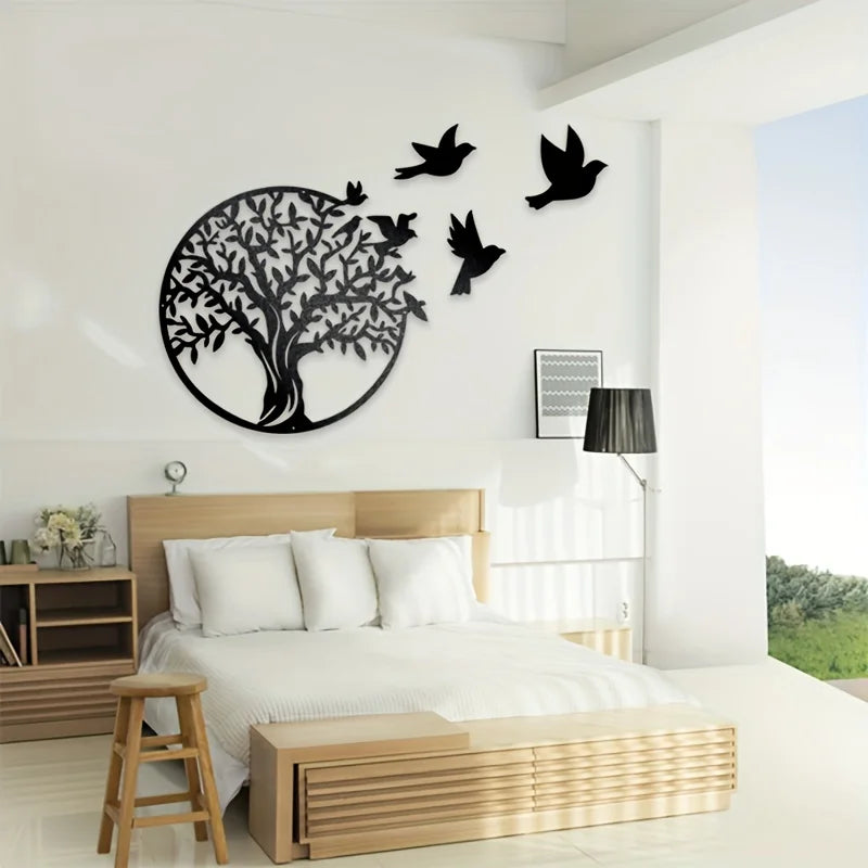 Nature's Harmony Wall Decoration – Tree and Birds