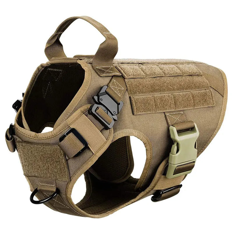 TacticalElite K9 Harness and Lead Set - Military-Style Harness for Large Dogs with Training Lead
