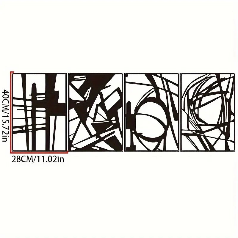 Abstract Art Wall Decoration – Four-Piece Modern Set