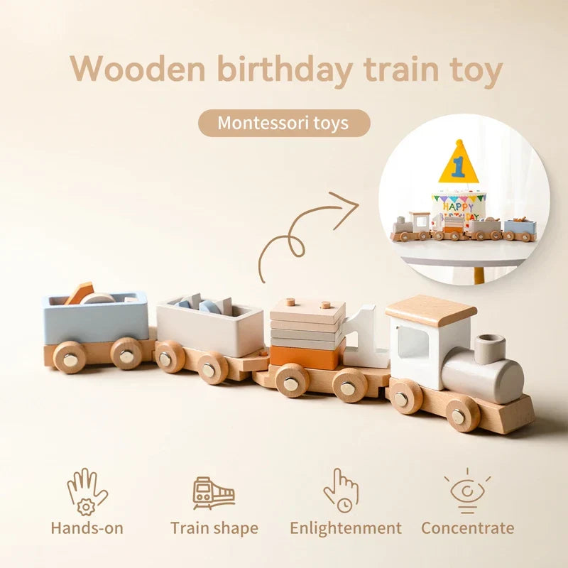 Creative Wooden Train – For Educational Play Fun