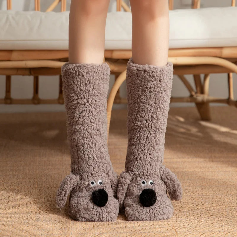 PupHaven Warmth Socks | Fluffy Sherpa socks with playful dog-themed designs