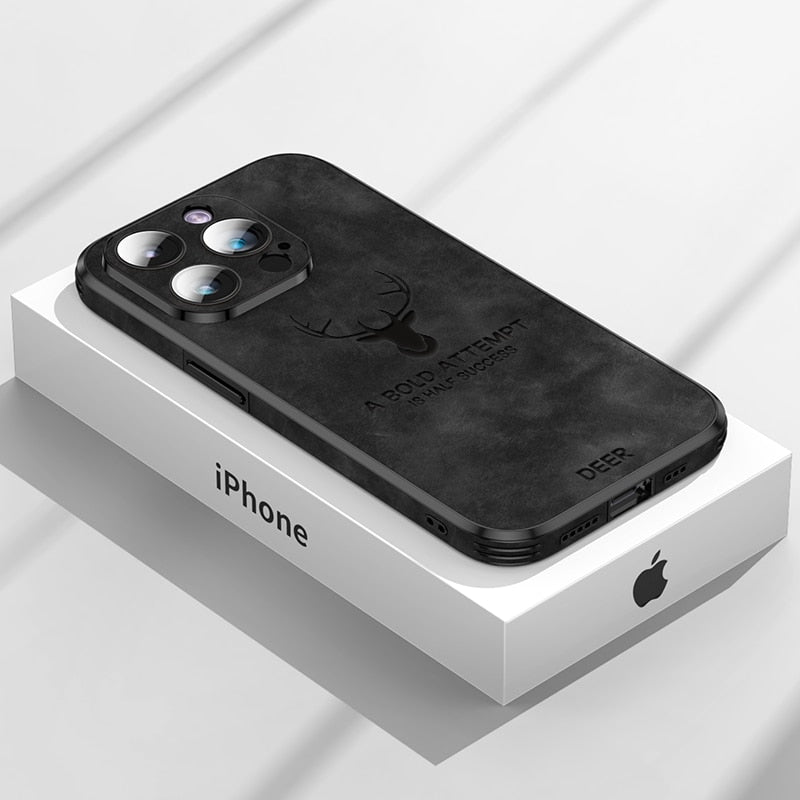 Luxury Deer Leather iPhone Case - Veltro
