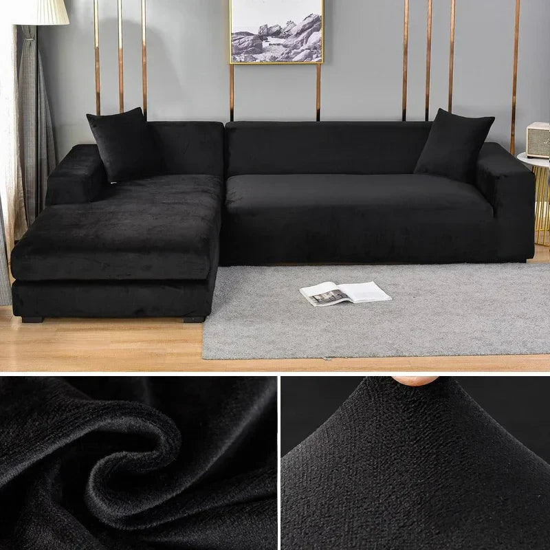 Stretch Velvet Sofa Cover with Luxurious Finish – Sofina