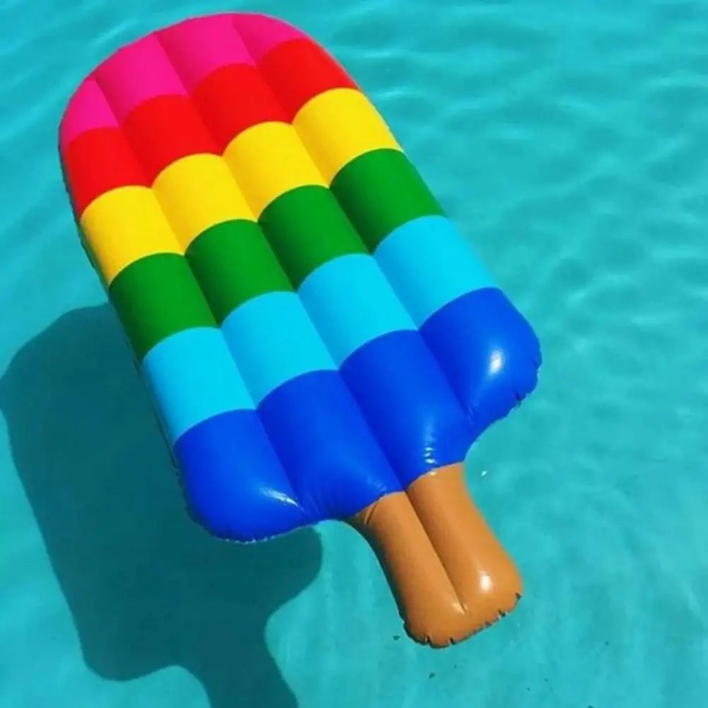 Inflatable Pool Float in Ice Cream Shape – Cheerful Rainbow Lounge for the Pool