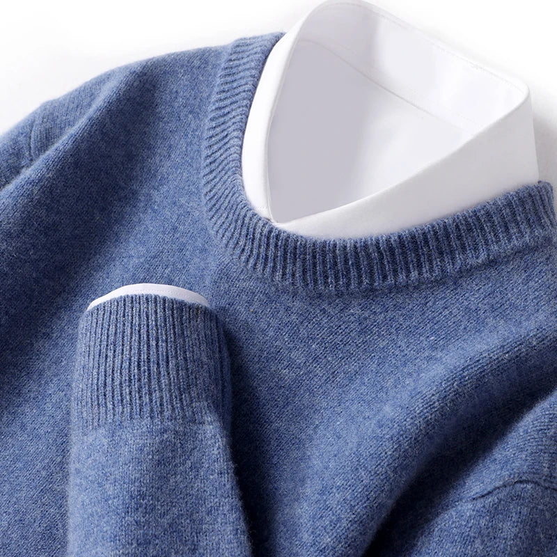 Cameron - Men's Merino Wool Crewneck Sweater