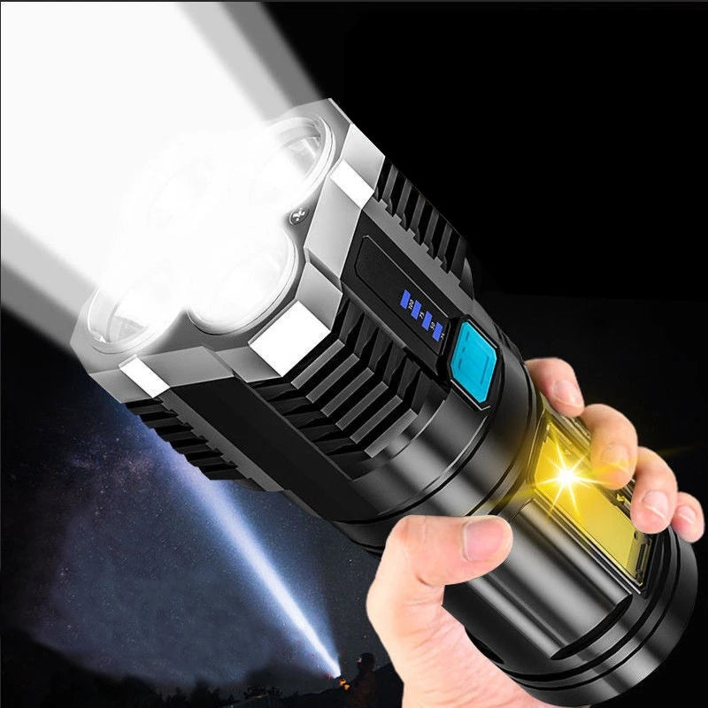 CoreLight 4 LED Torch – Rechargeable LED Torch with Water Resistance – Includes Battery and USB Cable