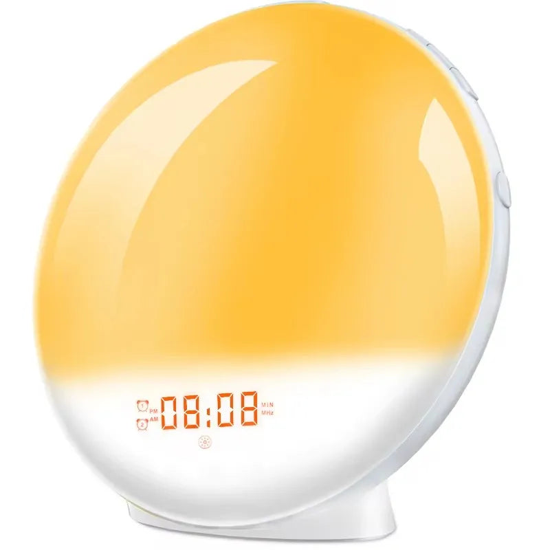Sunrise Alarm Clock Wake Light Clock Sunrise/Sunset Simulation Digital Clock with Night Light