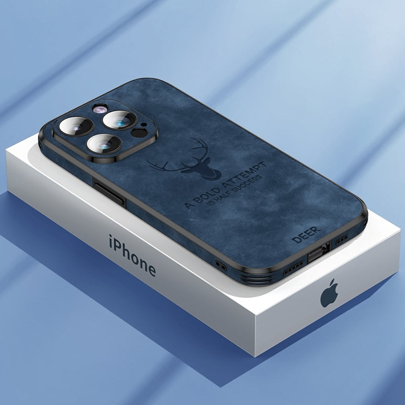 Luxury Deer Leather iPhone Case - Veltro