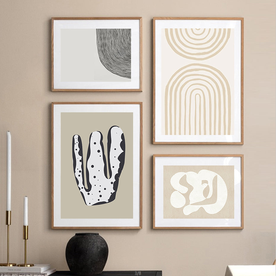 Boho Rainbow Canvas - Bohemian Abstract Wall Art