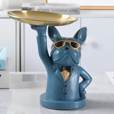 French Bulldog Figurine with Tray – Charming & Stylish Decoration for Your Home