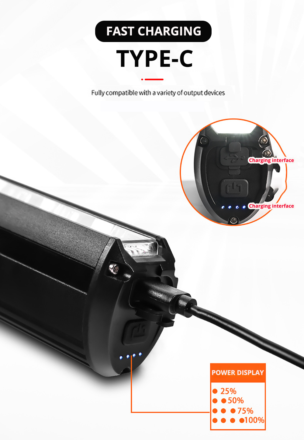 LED Bicycle Light with Power Bank Function – LumiMax