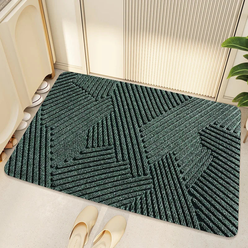 MatLuxe Elegant Geometric Door Mat | Dirt-Trapping and Weather-Resistant Floor Protector