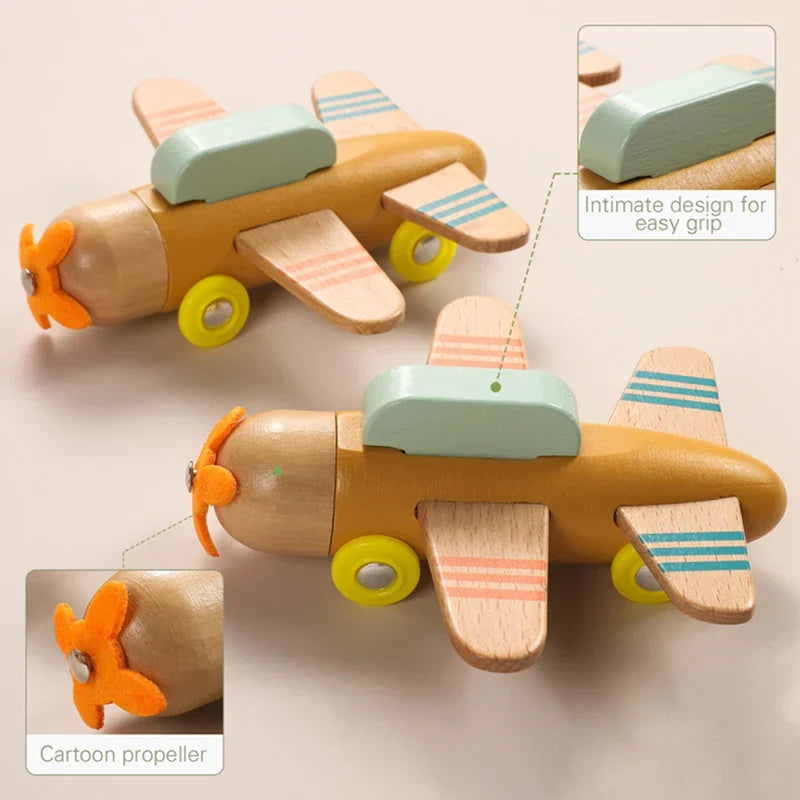 Creative Wooden Airplane Toy – For Hours of Playful Fun