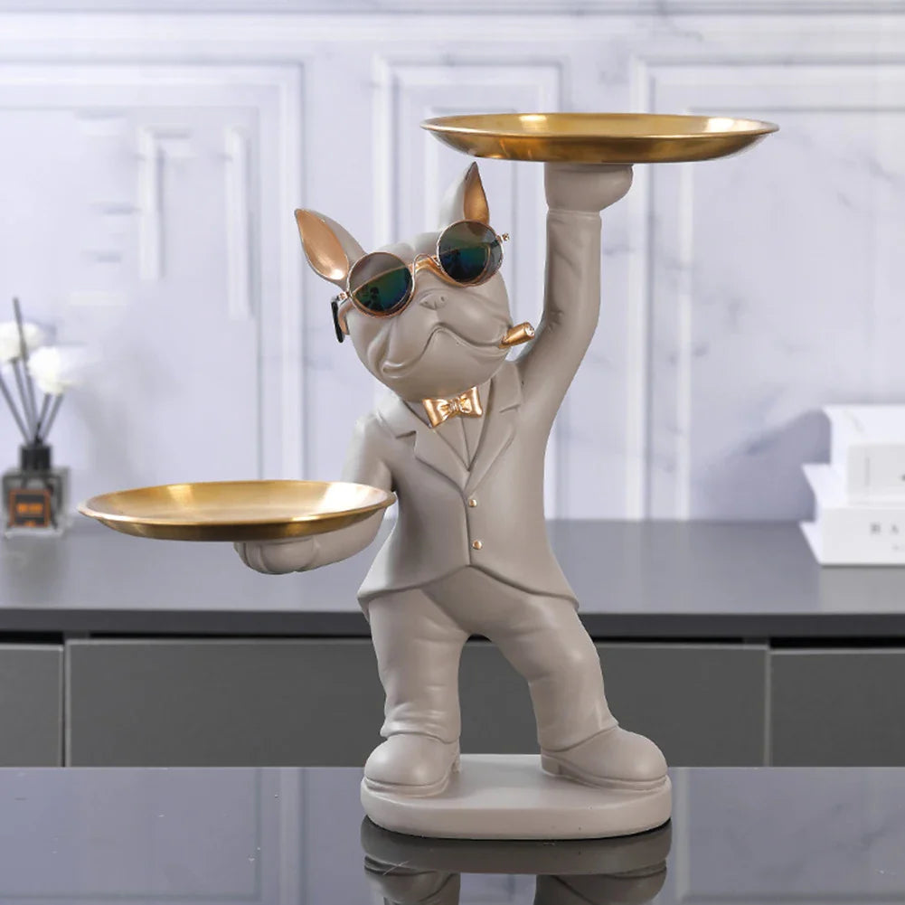 Chic Dog Figurine - Playful & Stylish Decor