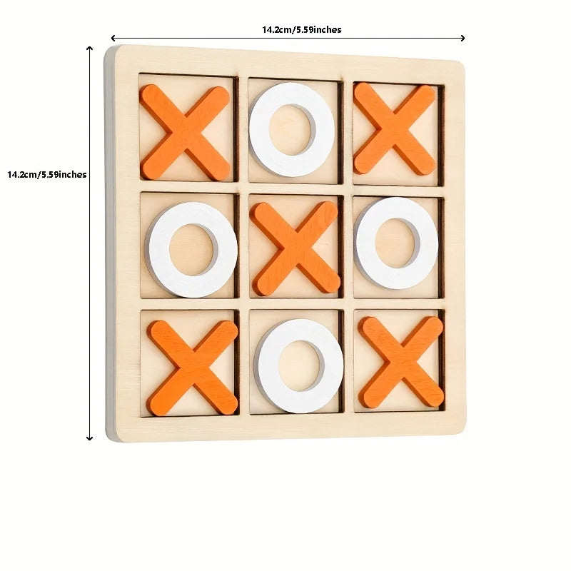 Wooden Tic Tac Toe Game - Fun & Strategy