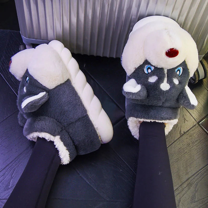 Husky Cuddle Slippers – For Warmth and Cheer at Home