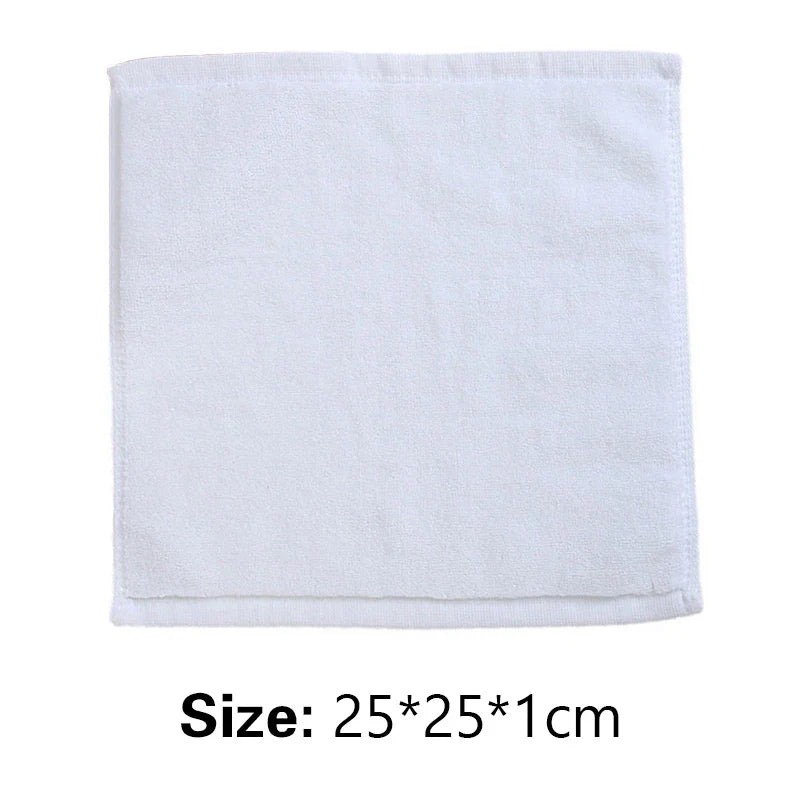 10 Pieces of White Soft Cotton Face Towels Hotel