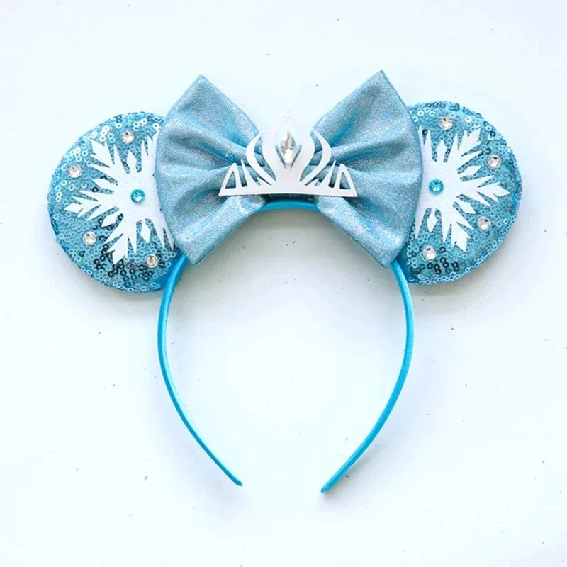 Frozen Hair Accessories – Elsa and Anna Mickey Mouse Ears Headbands for Girls