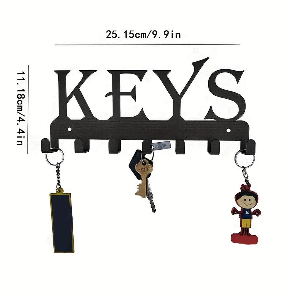Elegant Wall-Mounted Key Holder - Stylish Solution for Keys and Accessories