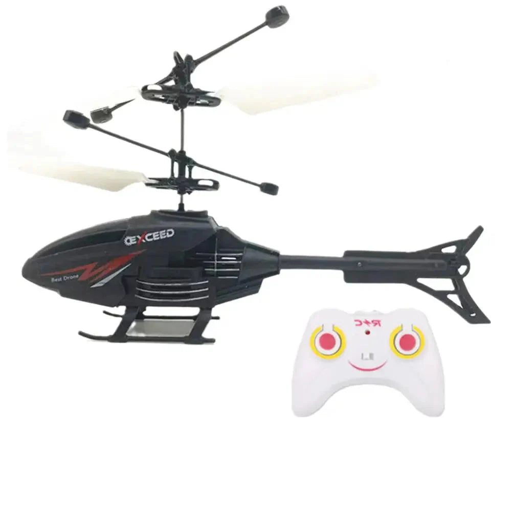 2-Channel RC Helicopter – Controllable Toy for Children with Rechargeable Function