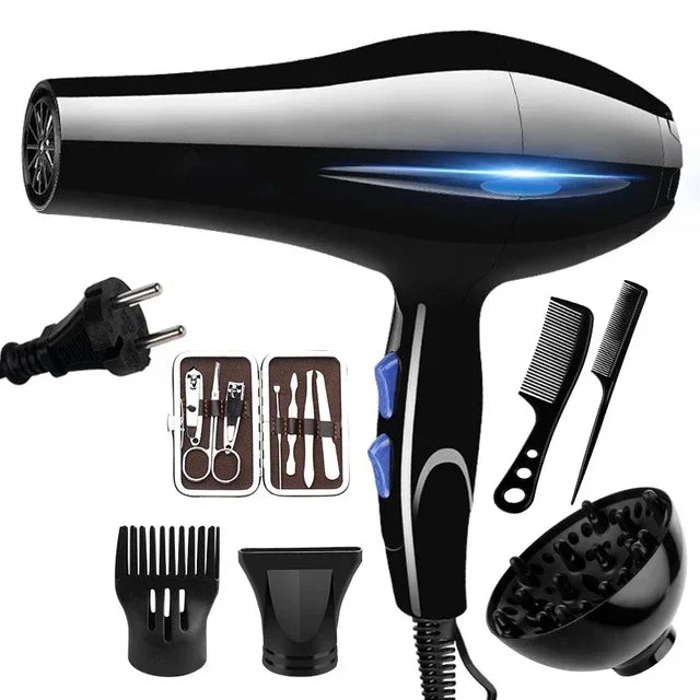 2200W Professional Hair Dryer – Powerful Fast Heating with Hot and Cold Settings
