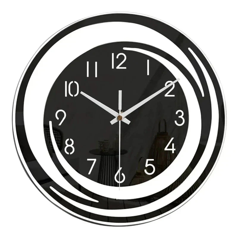 Modern Black Wall Clock in Acrylic - ScandiTime