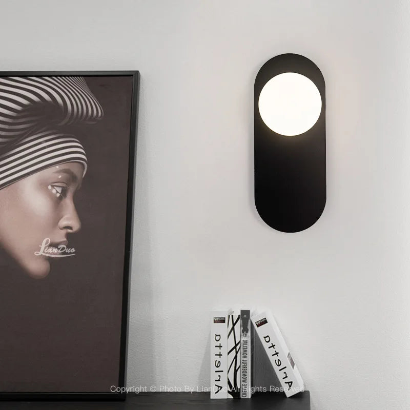 NoctisLume Oval Wall Lamp | Elegant and space-saving LED sconce for bedroom, hallway, and reading areas