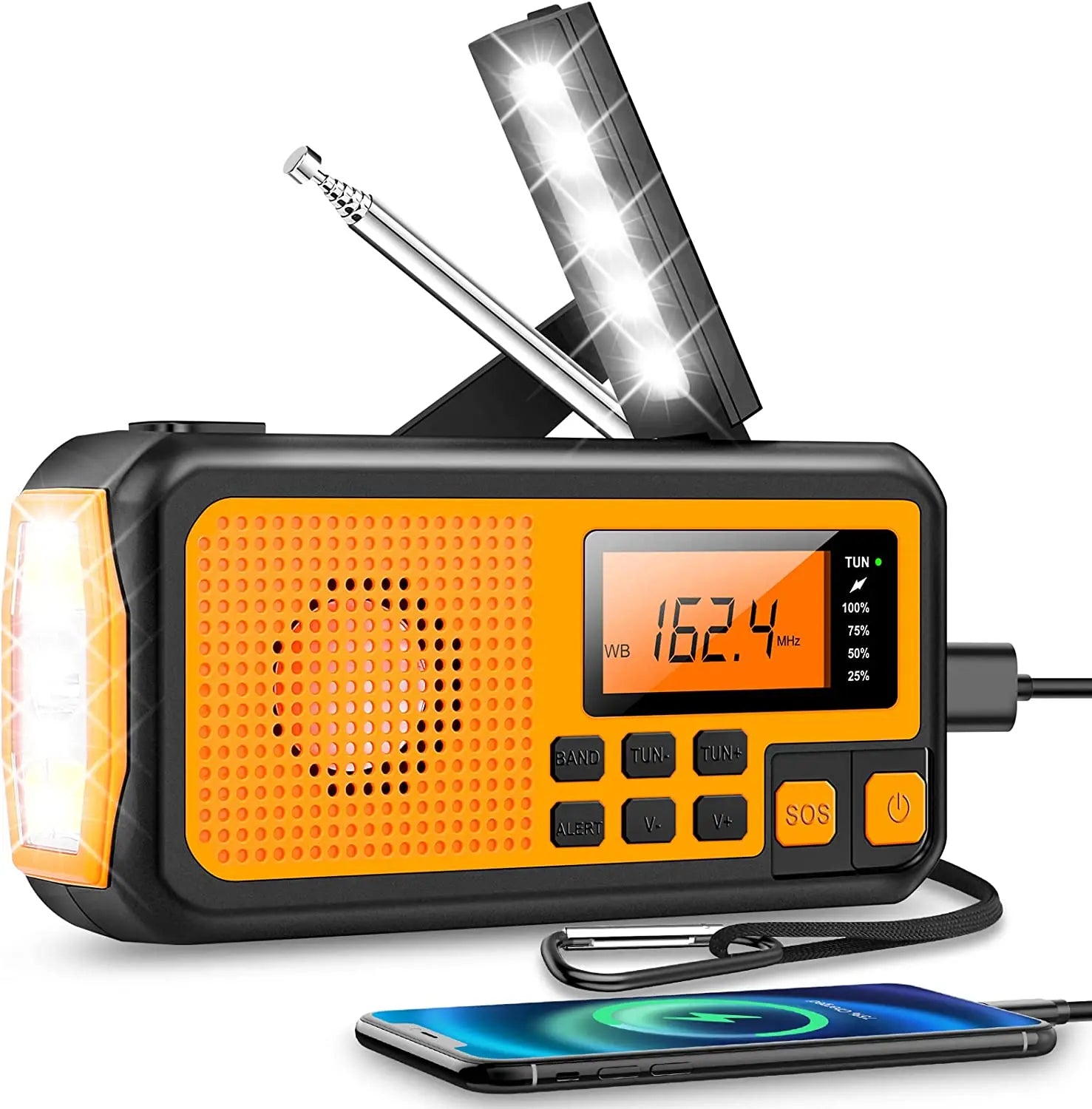 Multifunctional Emergency Radio with Charging Options - SafeSignal