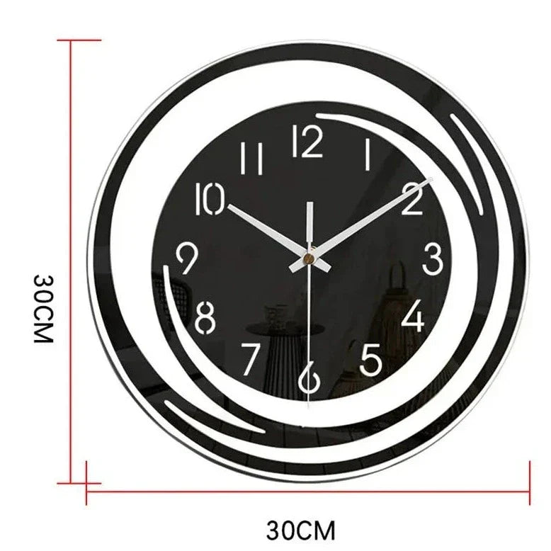 Modern Black Wall Clock in Acrylic - ScandiTime