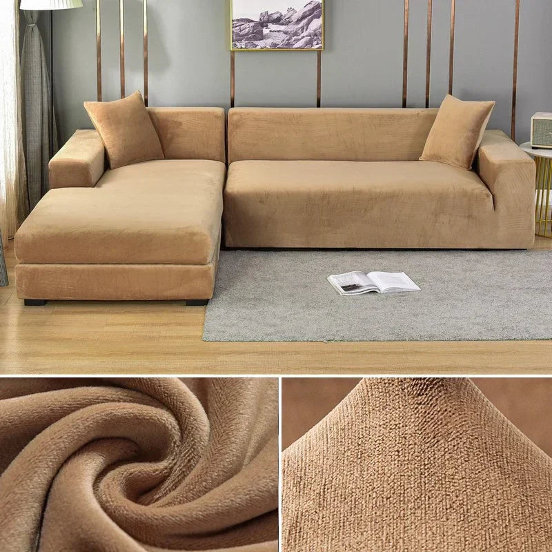 Stretch Velvet Sofa Cover with Luxurious Finish – Sofina