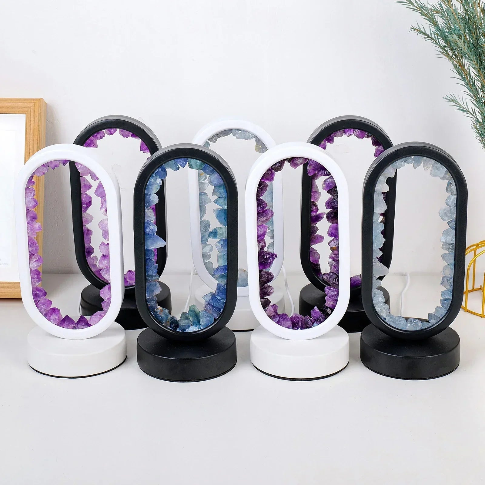 Elegant Amethyst Crystal Lamp – Ambient LED Lighting for Relaxation