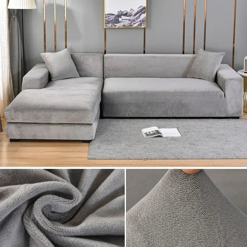 Stretch Velvet Sofa Cover with Luxurious Finish – Sofina
