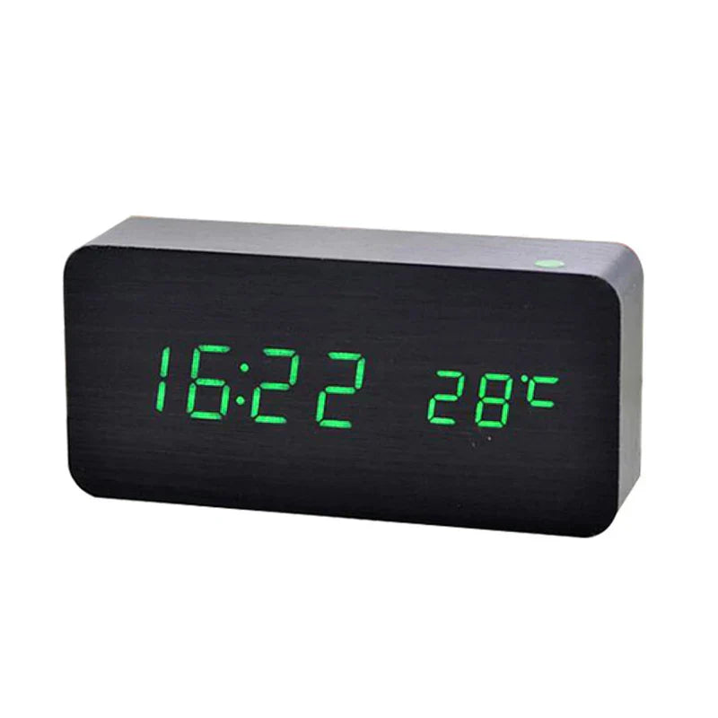 Sandsberg Wooden Digital Clock | LED Display | Modern Design | Silent | Eco-Friendly
