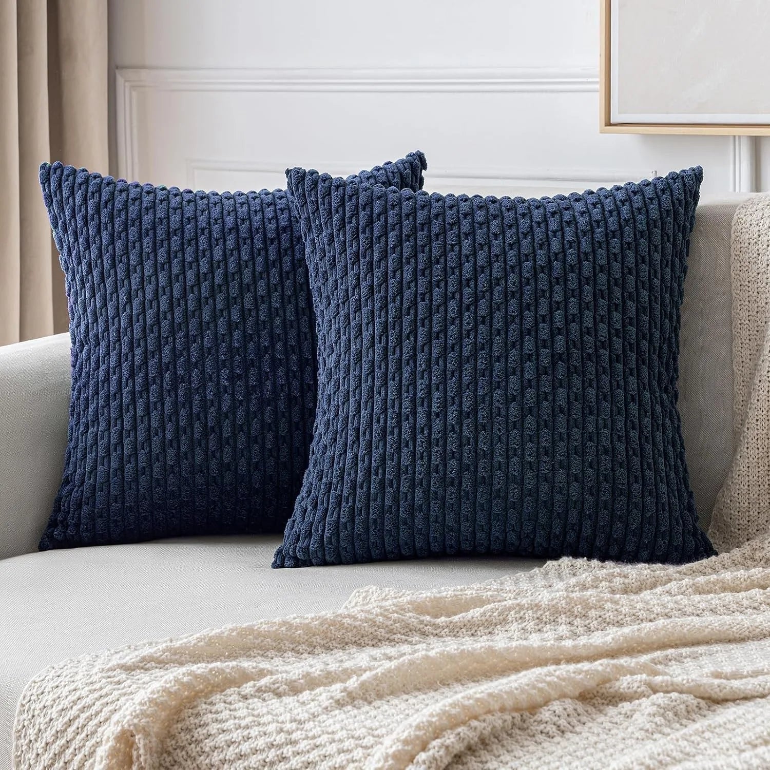 Corduroy Cushion Covers in Boho Style – Velvia