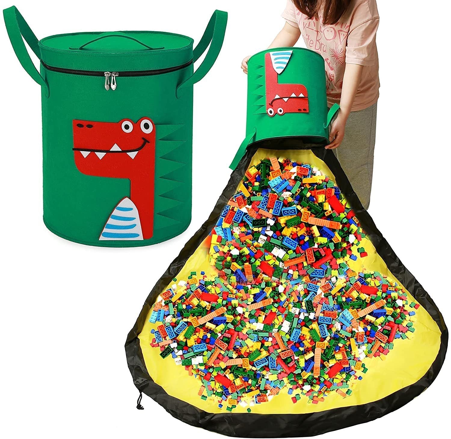 Play Mat & Storage Basket in One - Lino