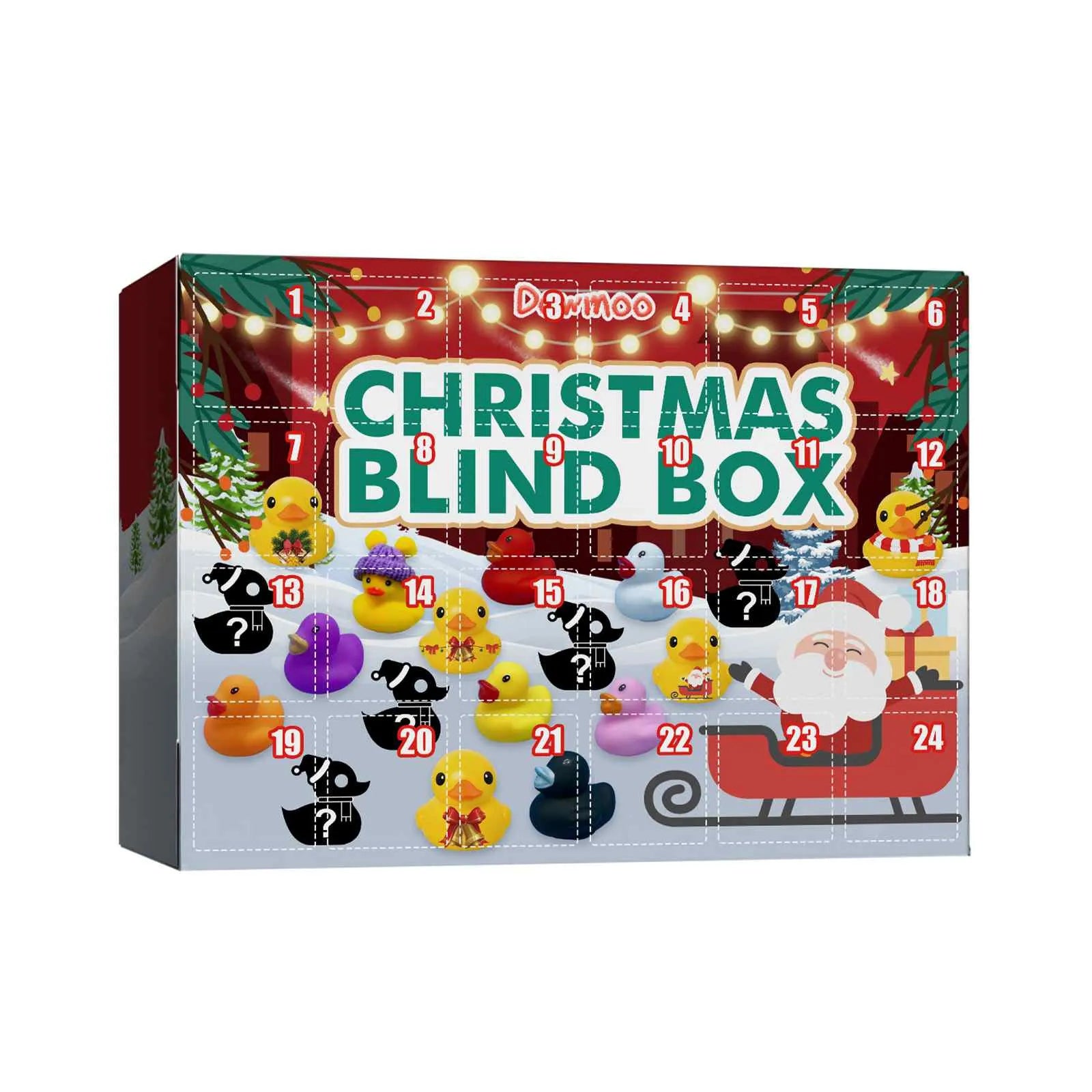 JoySpritz Christmas Duck Calendar | Festive Rubber Ducks with Unique Holiday Designs
