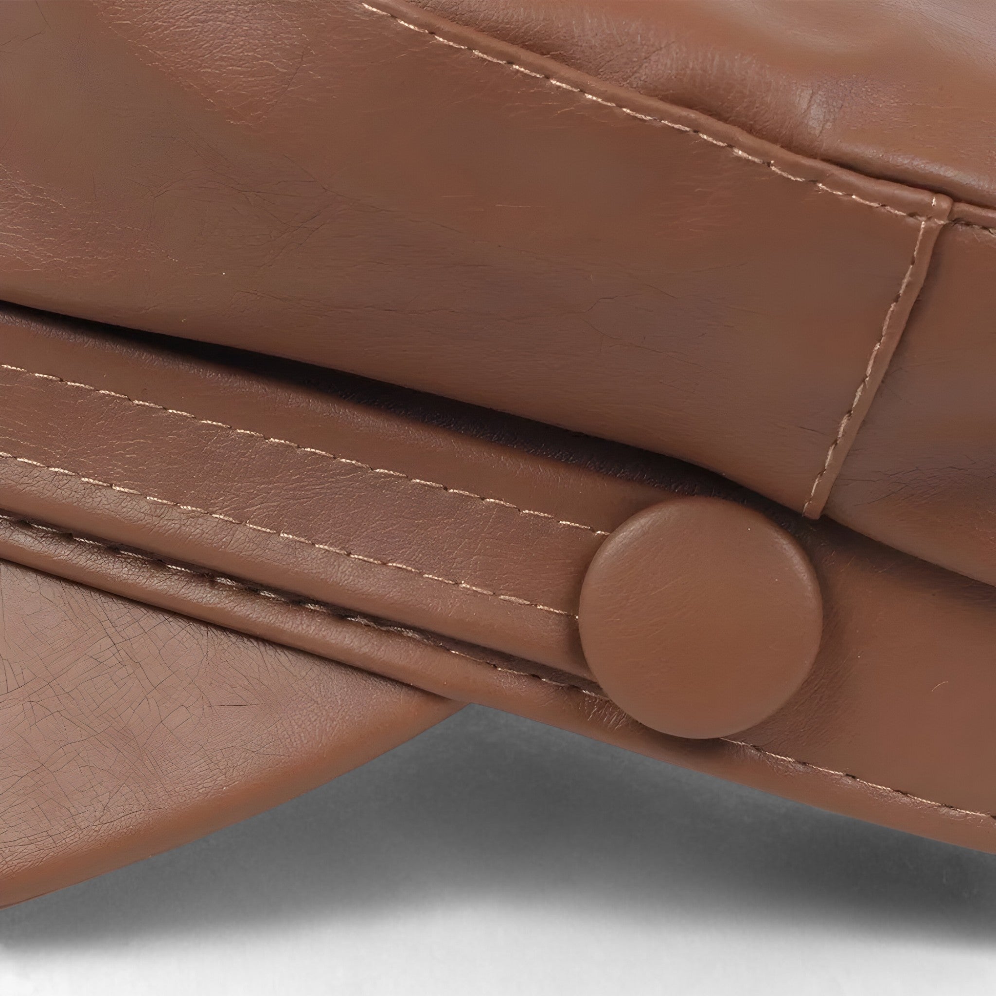 Octagonal Women's Flat Cap in PU Leather – Valence