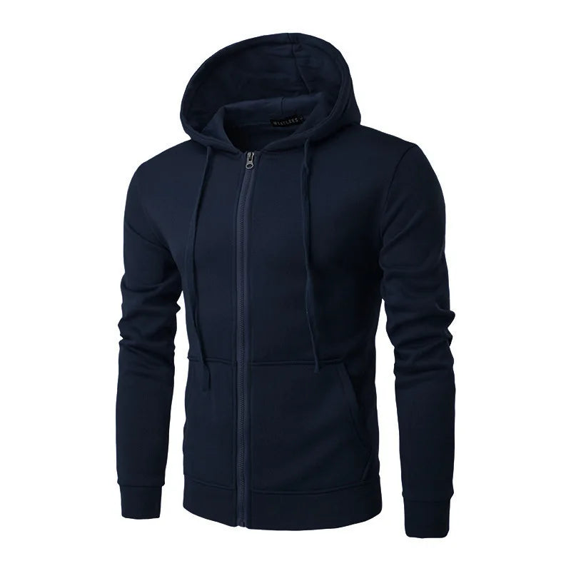FlexGear Autumn Men's Hoodie Sweatshirt Slim Fit Long Sleeve | Hoodie | Casual Sweatshirt with Zip Closure, Fashion Jacket for Men