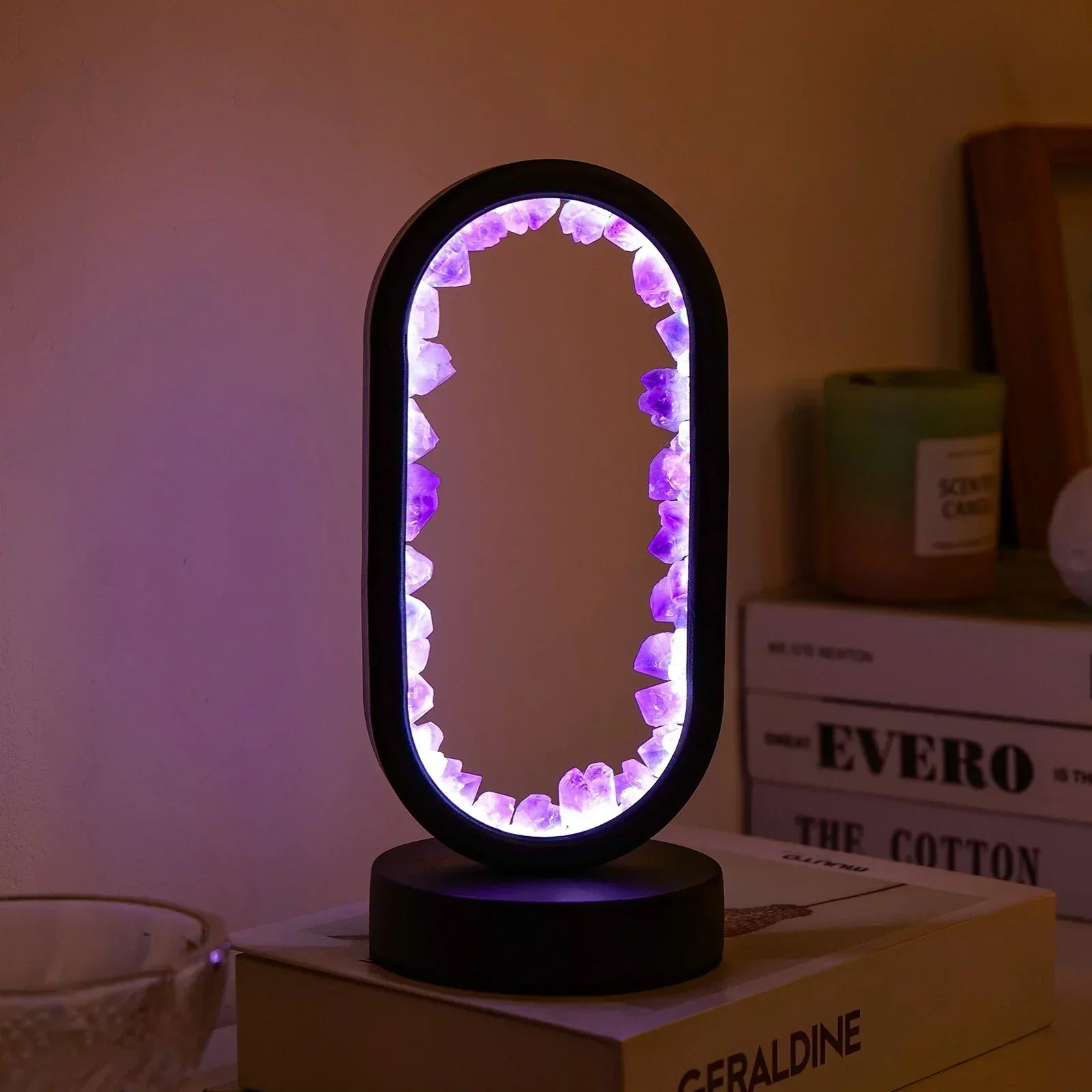 Elegant Amethyst Crystal Lamp – Ambient LED Lighting for Relaxation