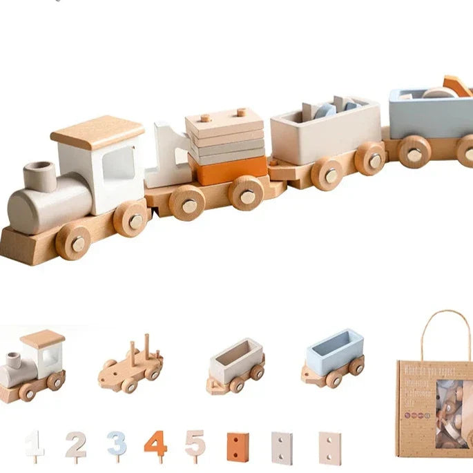 Creative Wooden Train – For Educational Play Fun