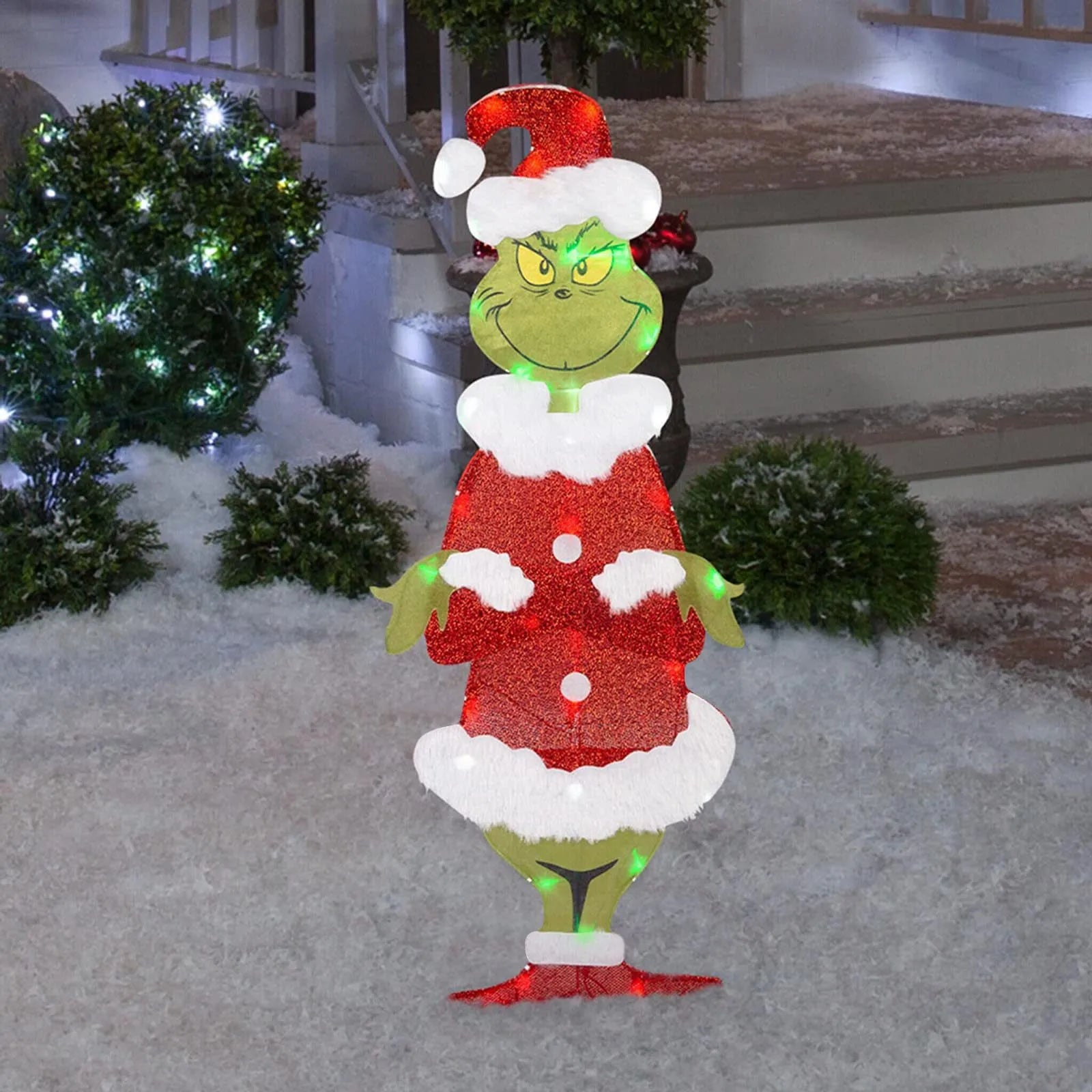 Grinch Christmas Decoration - Cheerful Garden Lighting for the Holidays