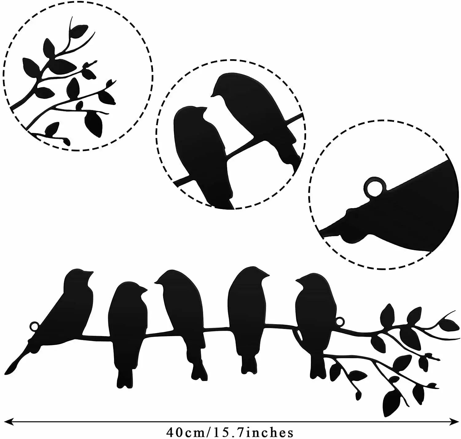 Birdsong Wall Decoration – Atmospheric Sitting Birds
