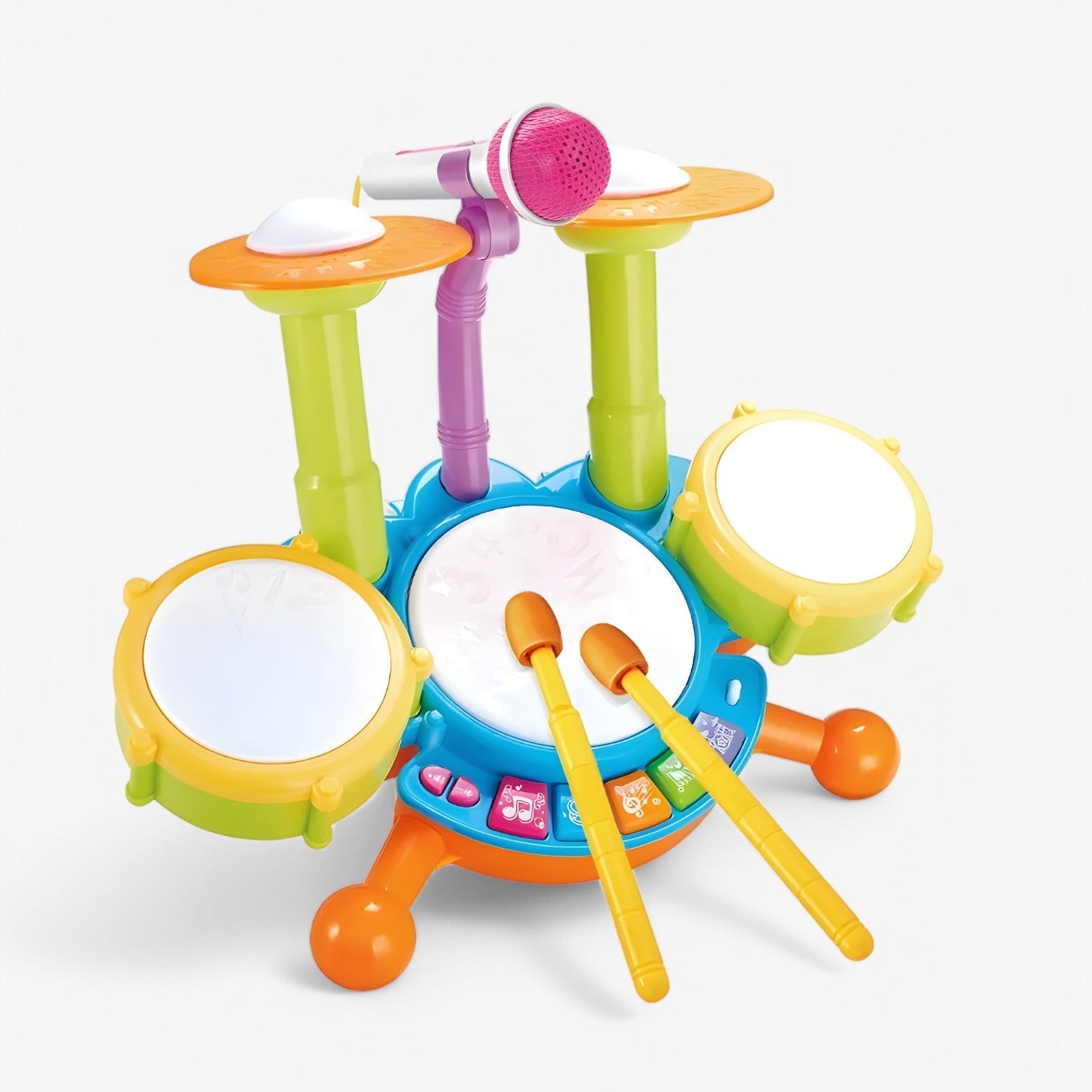 Interactive Learning Drum Set with Microphone for Toddlers – RhythmFun Mini