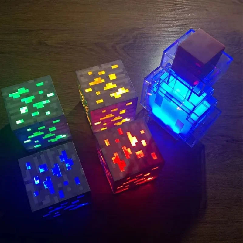 Playful LED Block Lamps - Creative Lighting for Gamers
